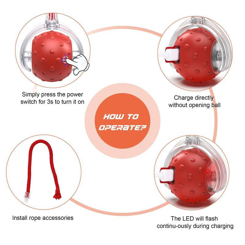 Interactive Rolling Cat Toys Ball for Indoor Cats Chirping & Motion Activate Cat Toys Pet Smart Interactive Electric Automatic Exercise Toy Wand