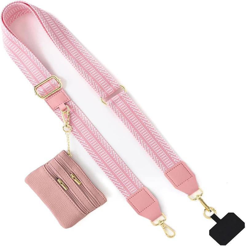 Adjustable Crossbody Phone Lanyard with Zippered Pouch - Clip and Go Strap for Phone and Wallet, Nal Cell Phone , Travel, Running, Shopping Cellphone Fashion Phone Strap Pgy Tech Creative Adjustable Universal Phone Lanyard