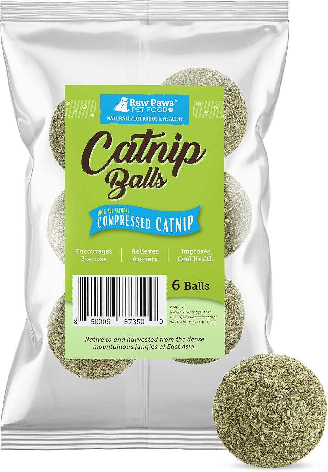 Catnip Balls for Cats, (6-Count) - Interactive Cat Toy for Indoor Cats - Cat Nip Licking Balls