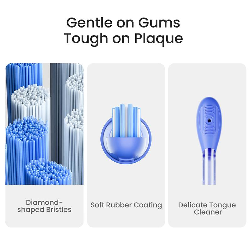 Oclean Ease S Electric Toothbrush: 2-In-1 Dustproof Lid, Travel-Ready | Portable for Trips, 120-Day Battery | Gentle on Gums Oral Daily