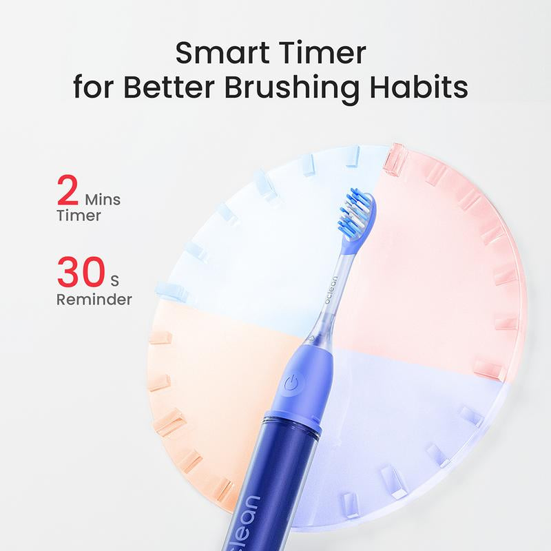 Oclean Ease S Electric Toothbrush: 2-In-1 Dustproof Lid, Travel-Ready | Portable for Trips, 120-Day Battery | Gentle on Gums Oral Daily