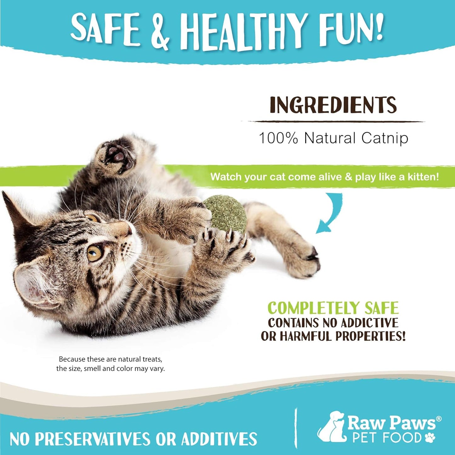 Catnip Balls for Cats, (6-Count) - Interactive Cat Toy for Indoor Cats - Cat Nip Licking Balls