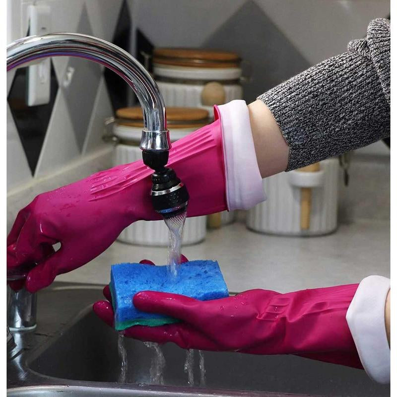 Living Reuseable Rubber Cleaning Gloves (Small, 5 Pairs), Protection Household Gloves