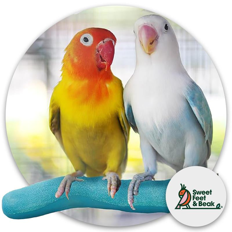 Sweet Feet & Beak Safety Pumice Bird Perch, Large 1-1/2" X 12" - Lightweight Nail Trimming Perch for Parrots, Healthy Beak & Feet - Cage Accessory