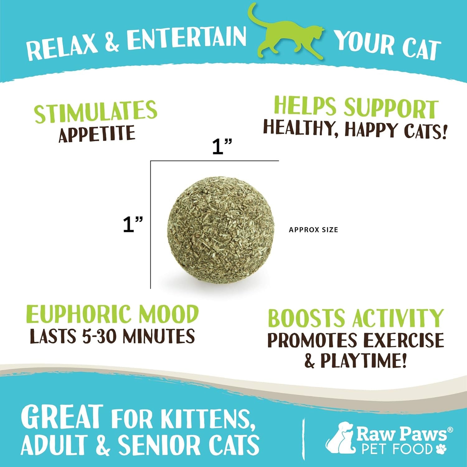 Catnip Balls for Cats, (6-Count) - Interactive Cat Toy for Indoor Cats - Cat Nip Licking Balls
