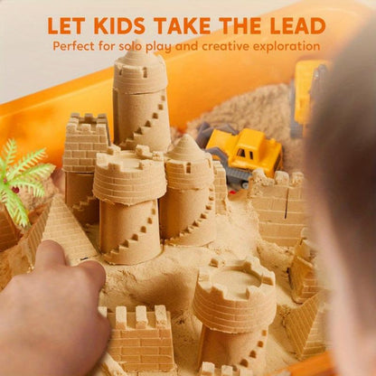 DIY Construction Sensory Bin for Kids with Glow in the Dark Stones and 5 Engineering Vehicles, Sandbox with Lid Castle Building Kit, Preschool Learning Activities, Christmas Gifts for Boys and Girls#Playdoh, #Diytoys, #Fashionkit, #Creativeplay