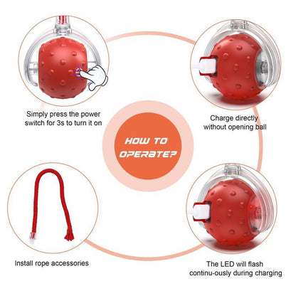 Interactive Rolling Cat Toys Ball for Indoor Cats Chirping & Motion Activate Cat Toys Pet Smart Interactive Electric Automatic Exercise Toy Wand
