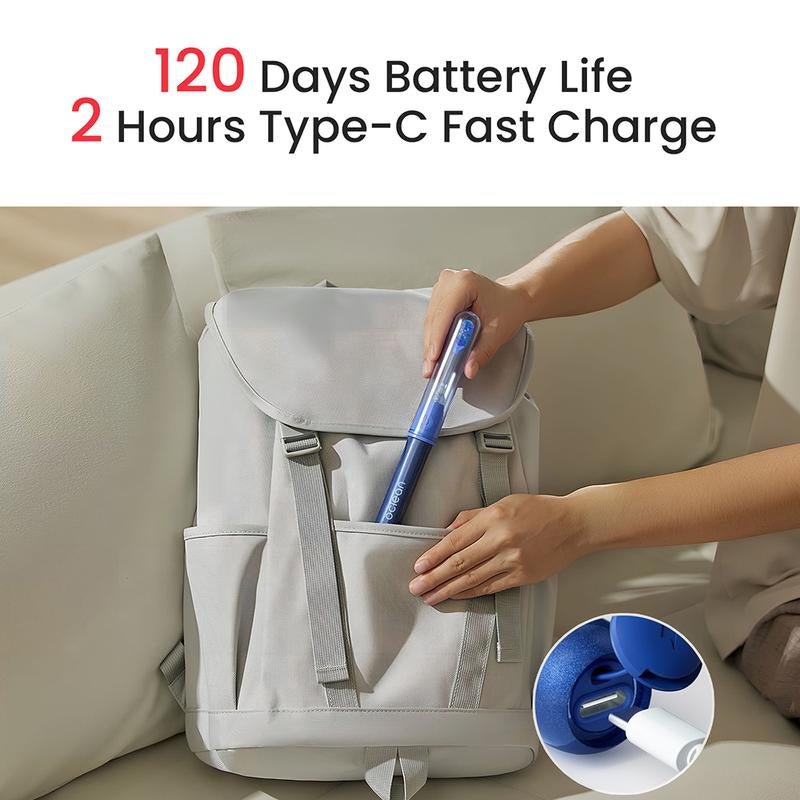 Oclean Ease S Electric Toothbrush: 2-In-1 Dustproof Lid, Travel-Ready | Portable for Trips, 120-Day Battery | Gentle on Gums Oral Daily