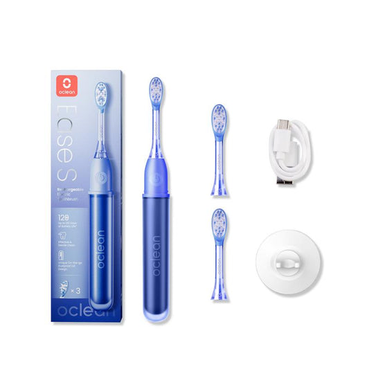 Oclean Ease S Electric Toothbrush: 2-In-1 Dustproof Lid, Travel-Ready | Portable for Trips, 120-Day Battery | Gentle on Gums Oral Daily