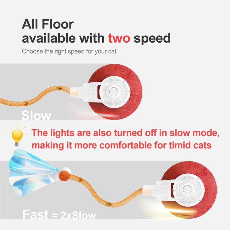 Cat Toys,Agile Moving Cat Ball with Elasticmesh Tail,Interactive Cat Toys for Indoorcats,Motion Activated,Automatic Moving Kitten Toys