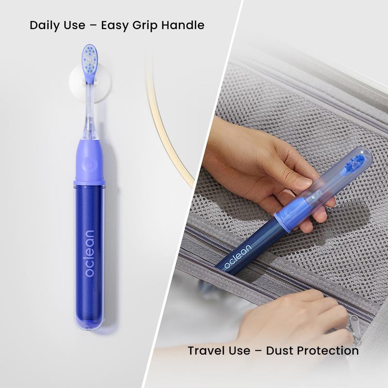 Oclean Ease S Electric Toothbrush: 2-In-1 Dustproof Lid, Travel-Ready | Portable for Trips, 120-Day Battery | Gentle on Gums Oral Daily