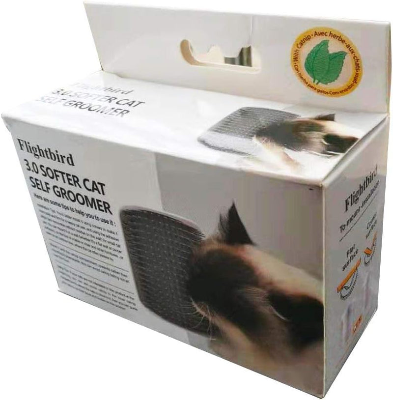 3.0 Softer Cat Self Groomer with Catnip, Dog Cat Corner Groomer,Wall Corner Scratcher Comb,Grooming Massage Brush, Perfect Scratch Massager Tool for Long & Short Fur Kitten/Puppy