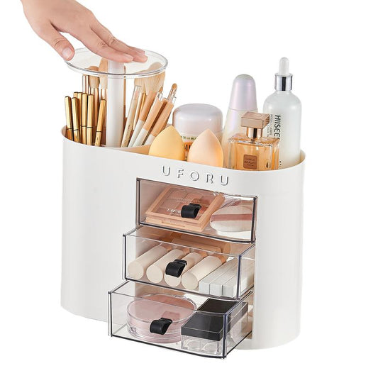 Push-Up Cosmetic Organizer Boxes Brush Gift Girlfriend High Capacity Storage Bathroom Accessories Storage