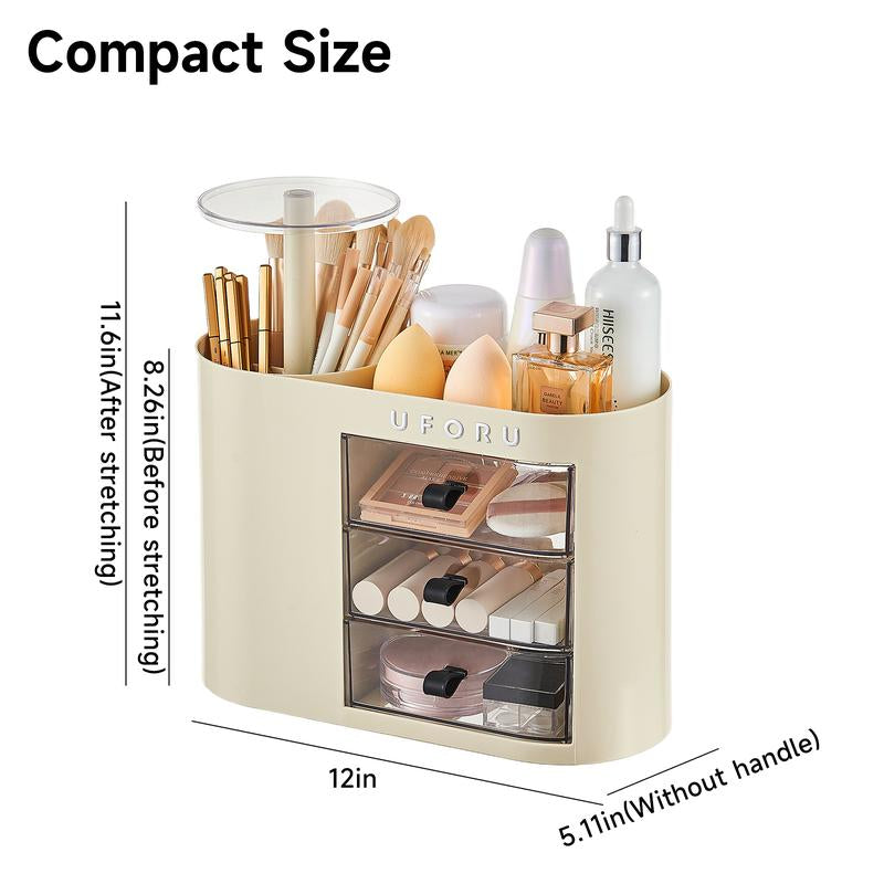 Push-Up Cosmetic Organizer Boxes Brush Gift Girlfriend High Capacity Storage Bathroom Accessories Storage