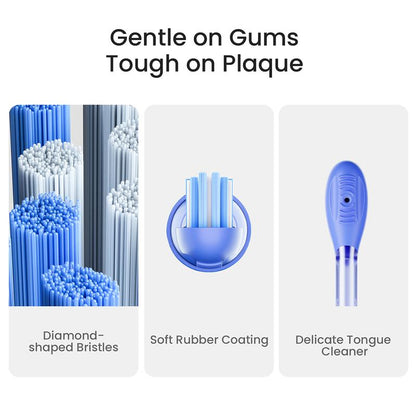 Oclean Ease S Electric Toothbrush: 2-In-1 Dustproof Lid, Travel-Ready | Portable for Trips, 120-Day Battery | Gentle on Gums Oral Daily