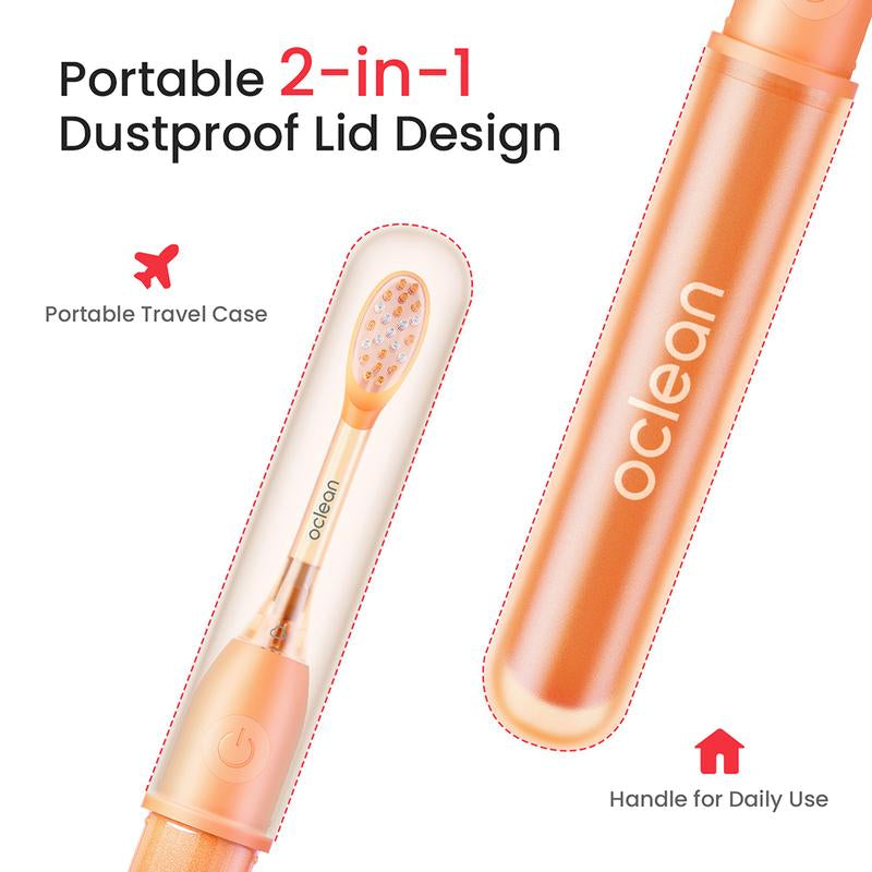 Oclean Ease S Electric Toothbrush: 2-In-1 Dustproof Lid, Travel-Ready | Portable for Trips, 120-Day Battery | Gentle on Gums Oral Daily