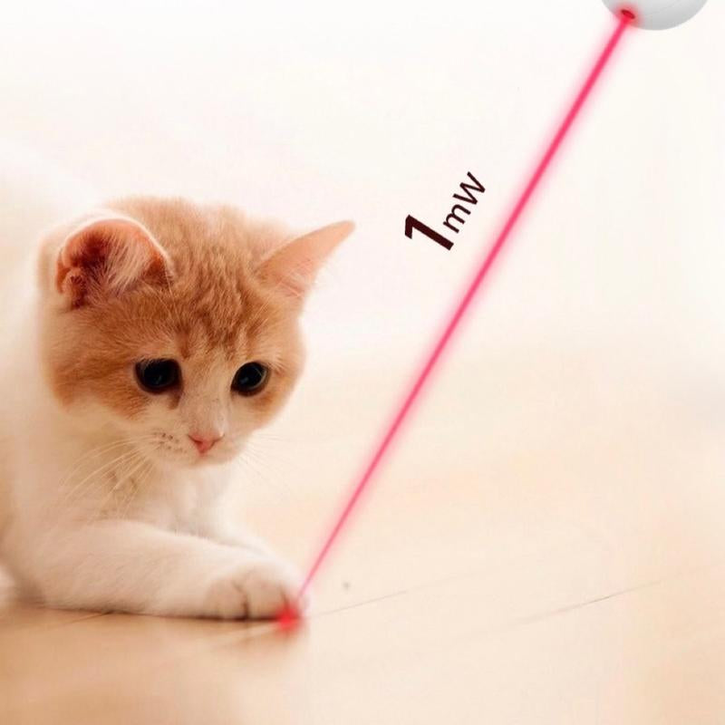 3 in 1 Laser Pointer Cat Teaser Catnip Holder Expandable 3.2” Rope Feathered/Ribbon Head