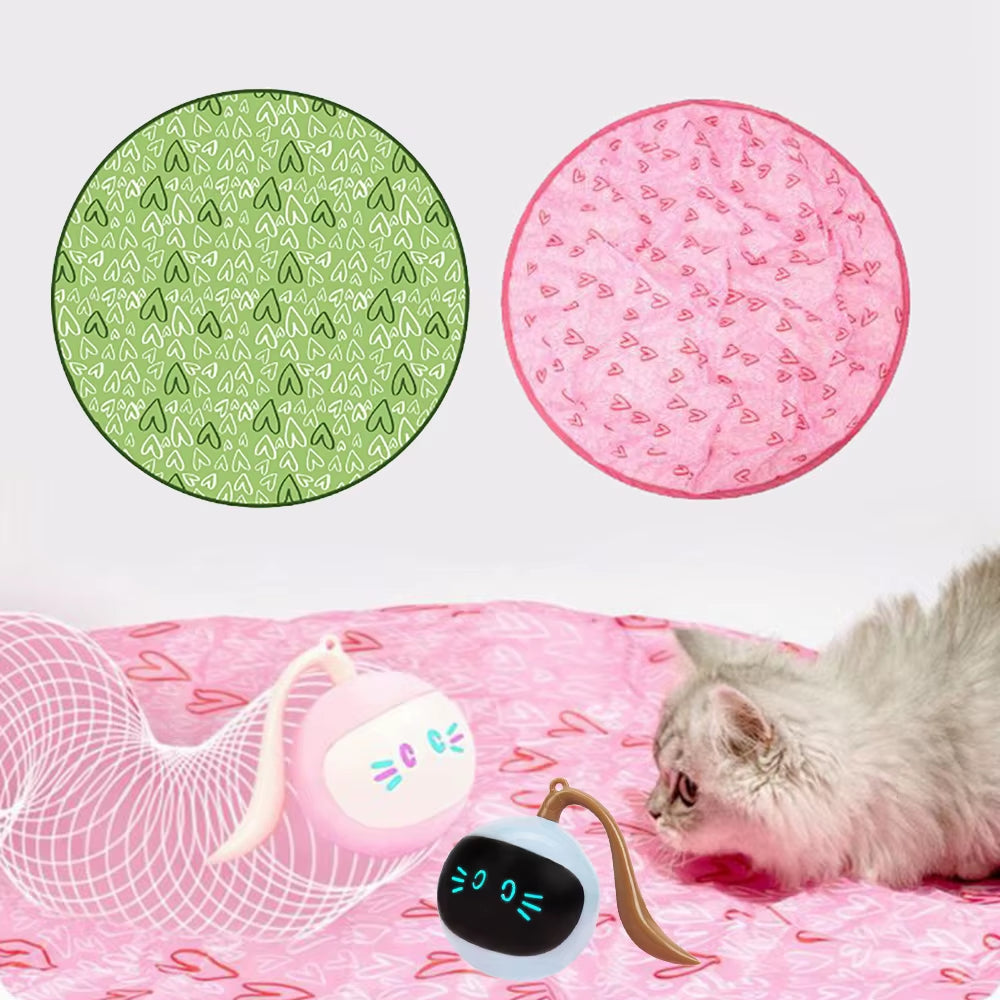 Interactive Cat Toys Automatic Electric Motion Undercover Moving Bouncing Rolling Ball Funny Interactive Pet Toy for Indoor Cat