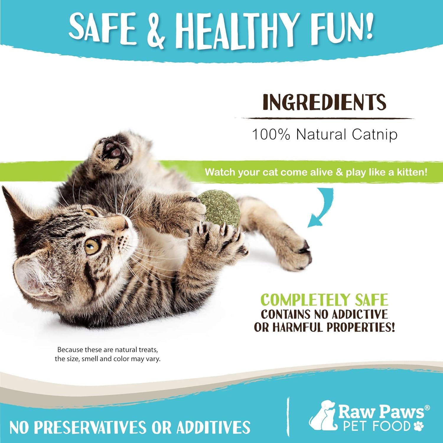 Catnip Balls for Cats, (6-Count) - Interactive Cat Toy for Indoor Cats - Cat Nip Licking Balls