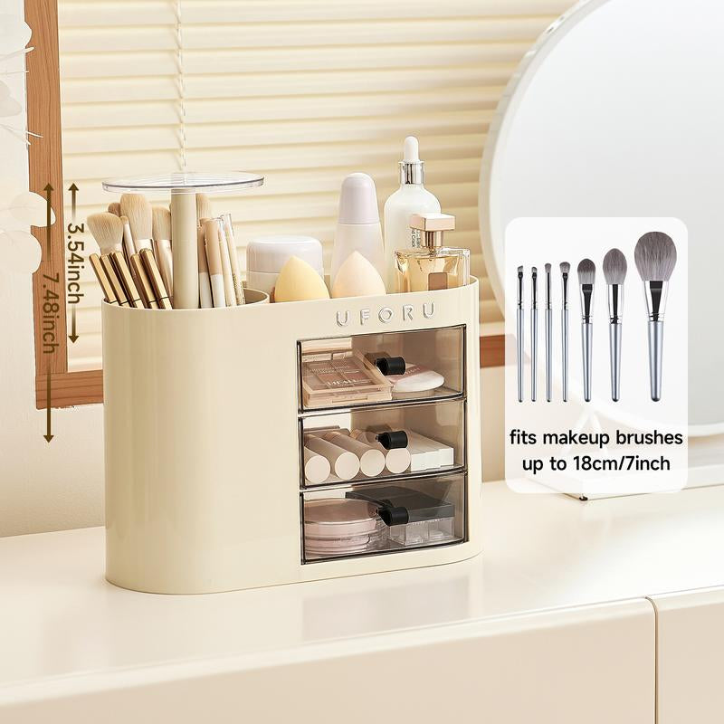 Push-Up Cosmetic Organizer Boxes Brush Gift Girlfriend High Capacity Storage Bathroom Accessories Storage