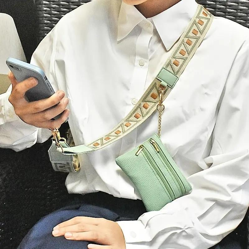 Adjustable Crossbody Phone Lanyard with Zippered Pouch - Clip and Go Strap for Phone and Wallet, Nal Cell Phone , Travel, Running, Shopping Cellphone Fashion Phone Strap Pgy Tech Creative Adjustable Universal Phone Lanyard