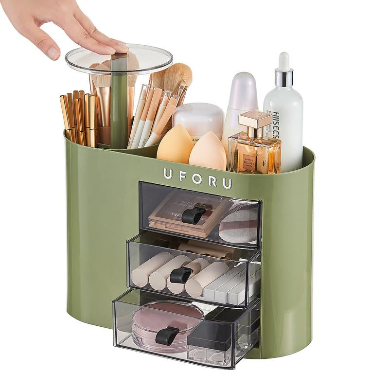 Push-Up Cosmetic Organizer Boxes Brush Gift Girlfriend High Capacity Storage Bathroom Accessories Storage