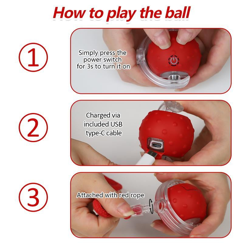 Interactive Rolling Cat Toys Ball for Indoor Cats Chirping & Motion Activate Cat Toys Pet Smart Interactive Electric Automatic Exercise Toy Wand