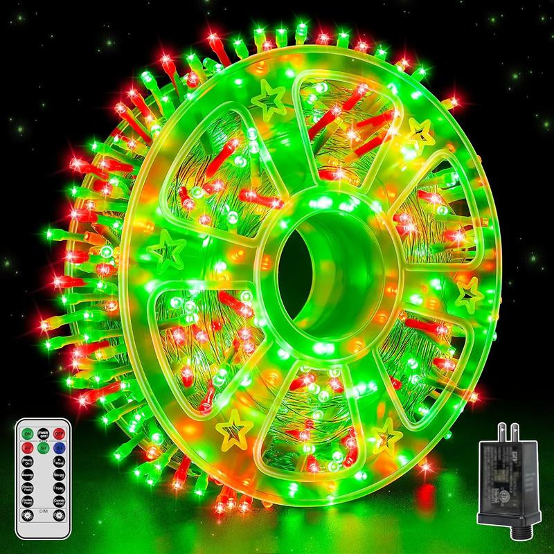 Outdoor String Lights 1200LED 196FT, Waterproof String Lights with Remote and Timer, 8 Modes Dimmable Fairy Lights for Indoor Outdoor Wedding Party Holiday Decorations (Warm White)