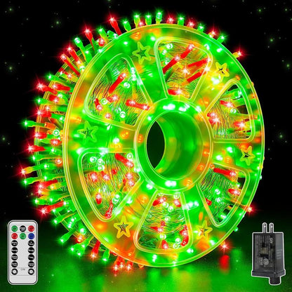 Outdoor String Lights 1200LED 196FT, Waterproof String Lights with Remote and Timer, 8 Modes Dimmable Fairy Lights for Indoor Outdoor Wedding Party Holiday Decorations (Warm White)